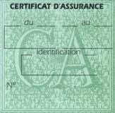 Certificat d'assurance