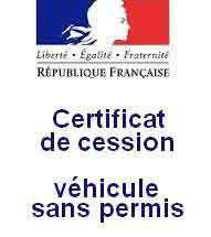 Certificat de cession de véhicule