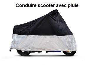 Conduite d'un scooter 125 sous pluie