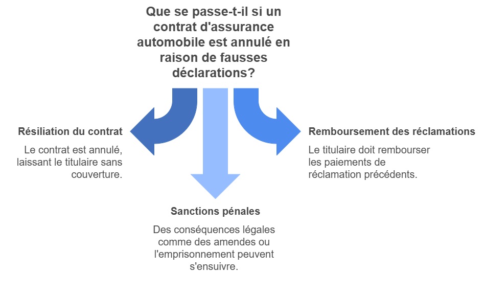 Conséquences de la nullité du contrat d’assurance auto pour fausse déclaration