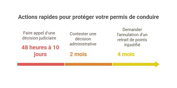 Délais pour éviter l'annulation du permis de conduire