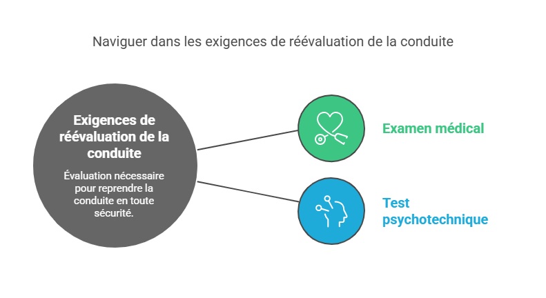 Examen médical et test psychotechnique pour récupérer le permis de conduire