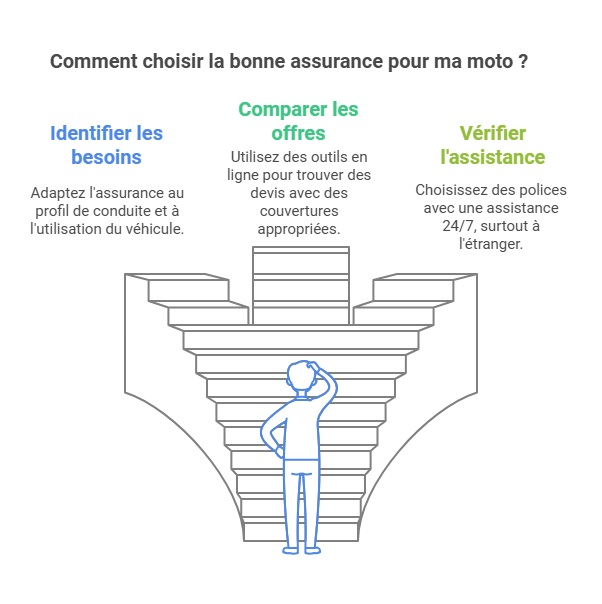 Infographie sur comment choisir son assurance deux-roues