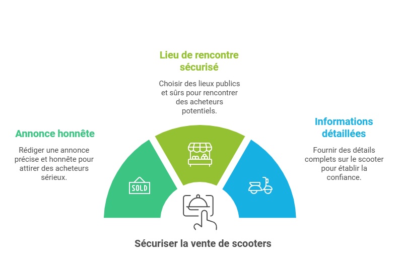 Infographie sur comment sécuriser la vente d'un scooter 125
