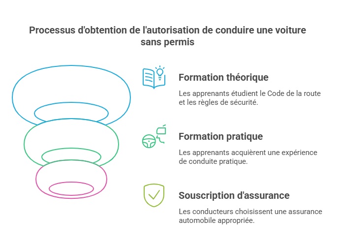 infographie sur comment obtenir l'autorisation de conduire une voiture sans permis
