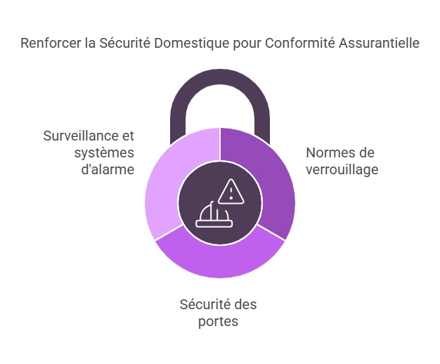 Infographie sur comment renforcer la sécurité domestique pour être conforme en assurance habitation