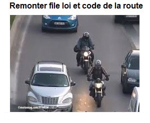 remonter une file en scooter 125